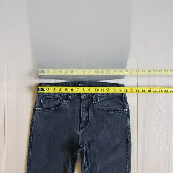 Vans V16 Jeans Mens 30x32 Black Slim Fit Mid Rise Skateboarding Denim Pants - Picture 6 of 9